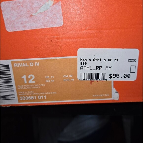 NIKE ZOOM RIVAL D 333661-011 Bowerman Series Track & Field Men's Shoes Size 12 - Picture 13 of 13